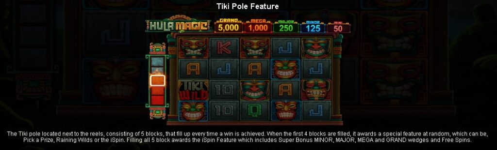 Tiky pole features Hula Magic