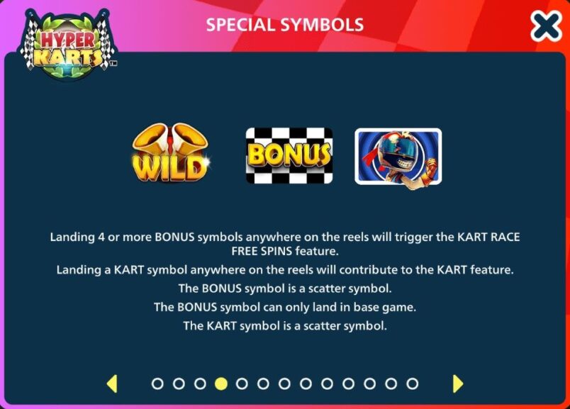 Hyper Karts Special Symbols